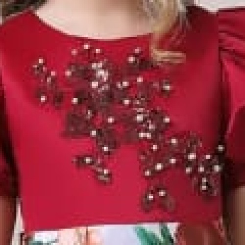RED FLORAL BIG