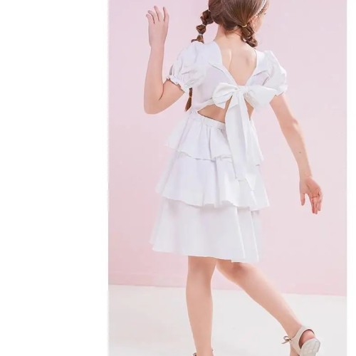 White Raffle Dress