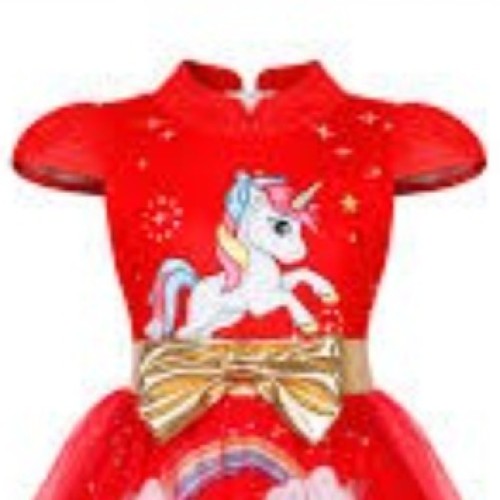 Red Unicorn Frock