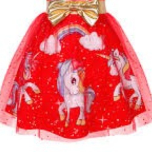 Red Unicorn Frock