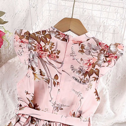 Floral plate pink