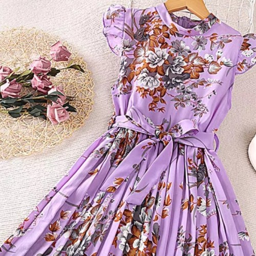 Floral plate purple
