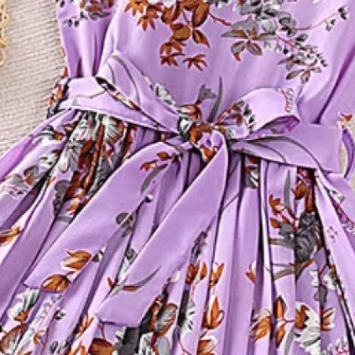 Floral plate purple