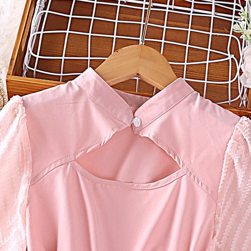 L PINK W DRESS