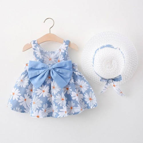 SMALL SKY DRESS WITH HAT