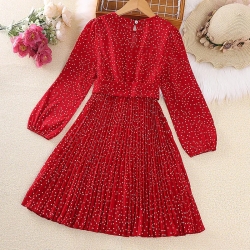 RED BALL PLATE DRESS
