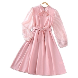 L PINK W DRESS