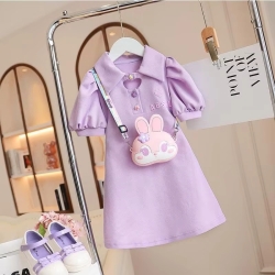 DRESS WITH BAG PURPLE