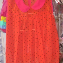 Red Ball Print Skirt Set