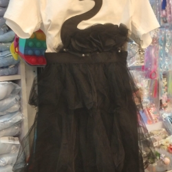 White Top And Black Skirt